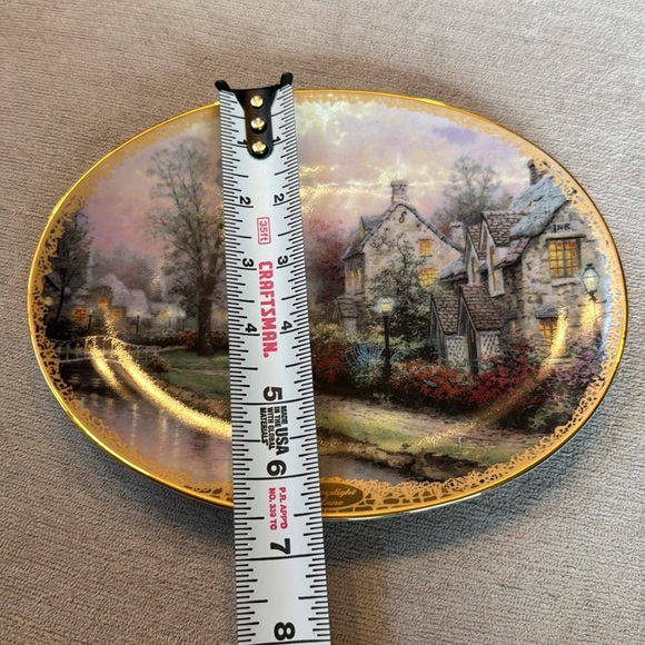 Thomas Kinkade Lamplight Lane 2nd Lamplight Village Collector Plate 6964 NO COA - Picture 5 of 6